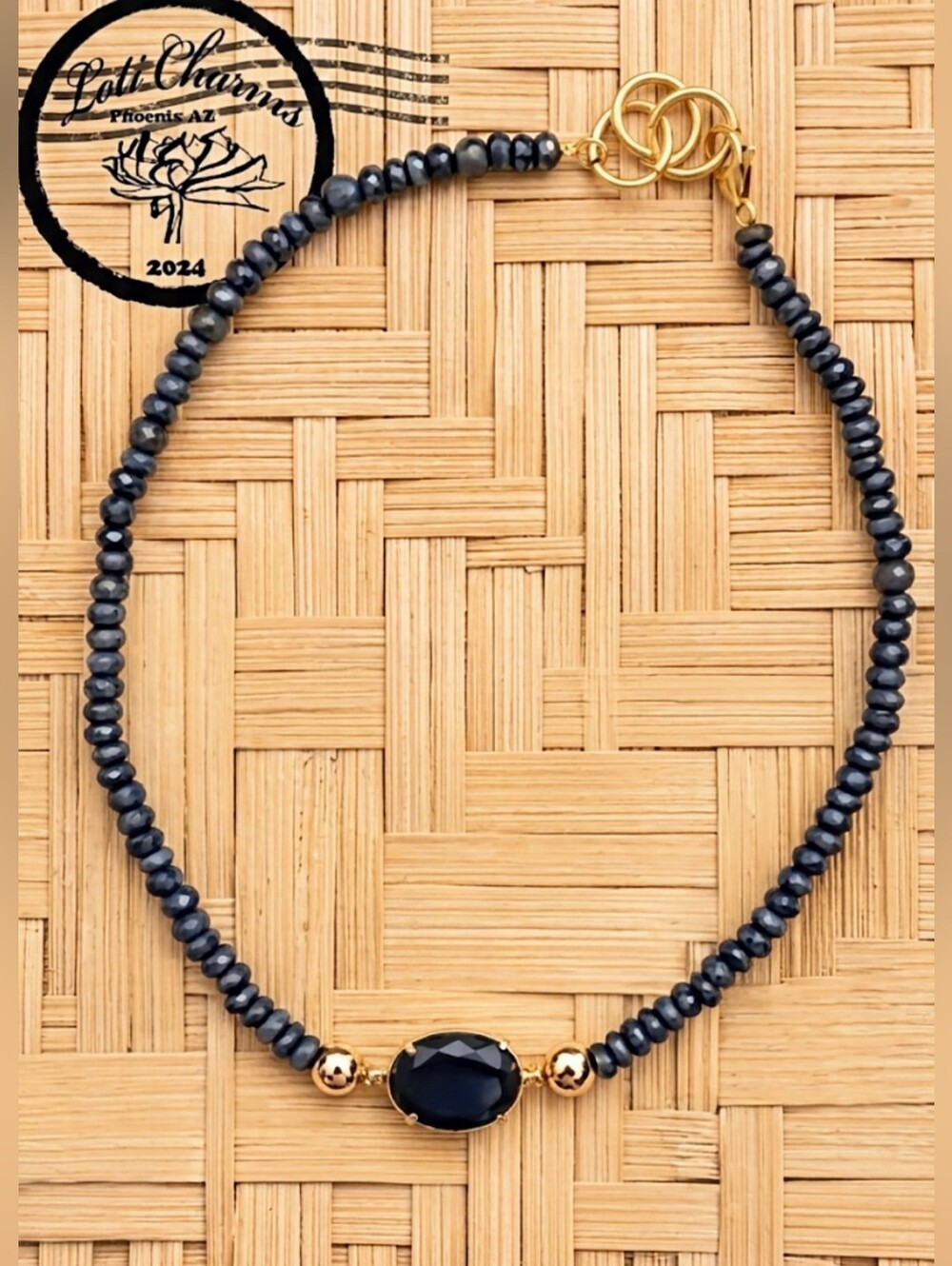 Natural Blue Sapphire Beads And Pendant Necklace  
